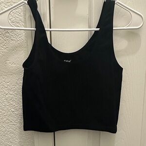 Black Cropped Tank Top